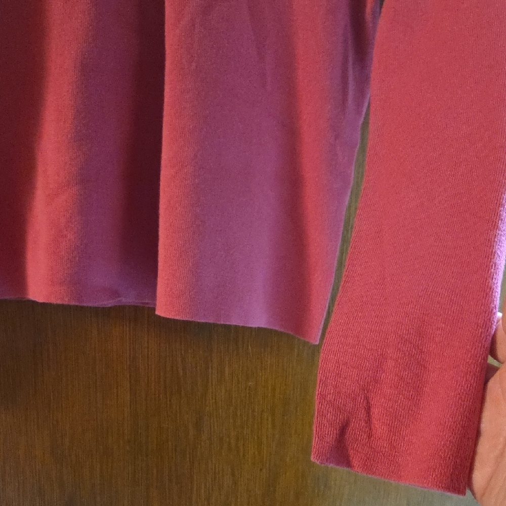 LOFT Women's Raspberry-Pink V-Neck Sweater - Picture 5 of 6